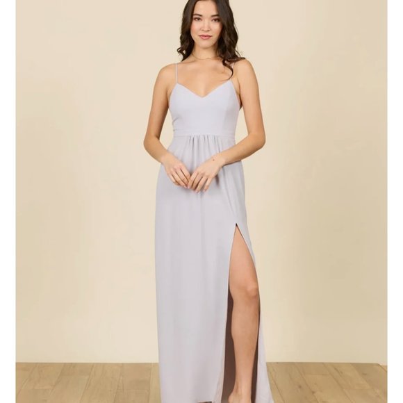PARK & FIFTH Valdes Dress in Dove Grey - Picture 2 of 9